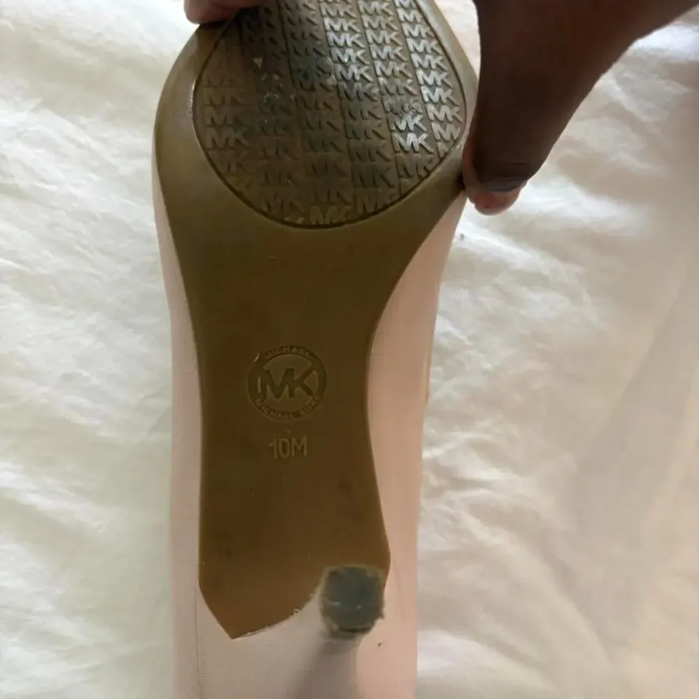 Michael Kors Blush Pink Pebbled Leather Pointed Toe Pumps 10M